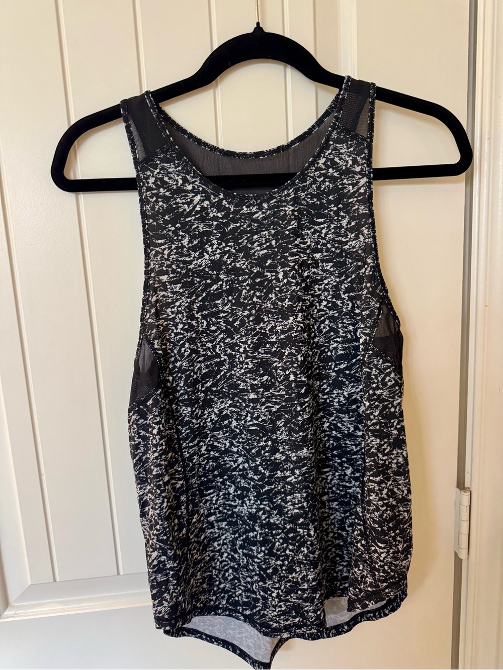 lululemon athletica Sculpt Tank- Black/White marbled